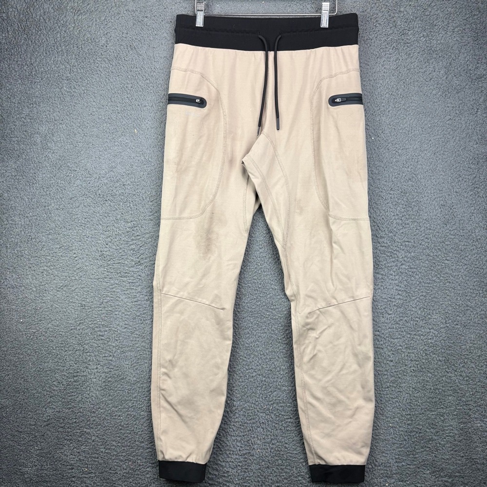 BYLT Basics Mens Executive Jogger Pants Tan Beige Black Size M